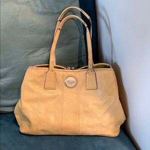 Coach Light Yellow Tote Bag